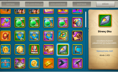 direnç okları rise of kingdom